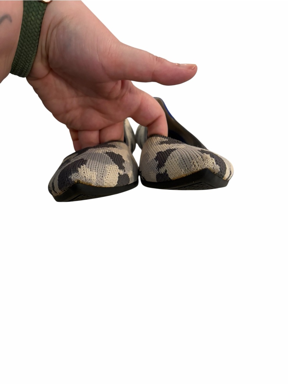 Rothy's Pointed Toe Flats in Gray Camo Knit - Picture 3 of 6